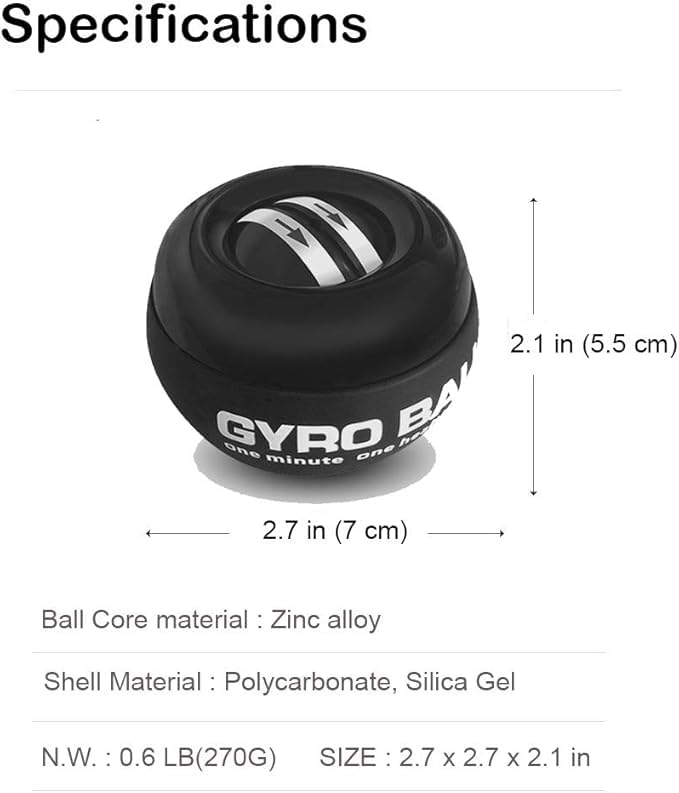 Gadget Deals- gyro Ball | gyro Ball Wrist Exerciser | Wrist Exercise Equipment | gyroball Wrist Trainer | Wrist Strengtheners