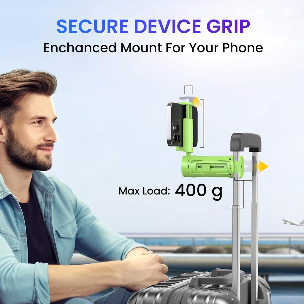 Portronics Mobot Clip Mobile Holder with 360° Adjustable Angles, Light Weight, Pocket Friendly, Mobile Stand for Table/Video Recording/Vlogging, Compatible with 4 to 6.4 inch Smartphones (Black)