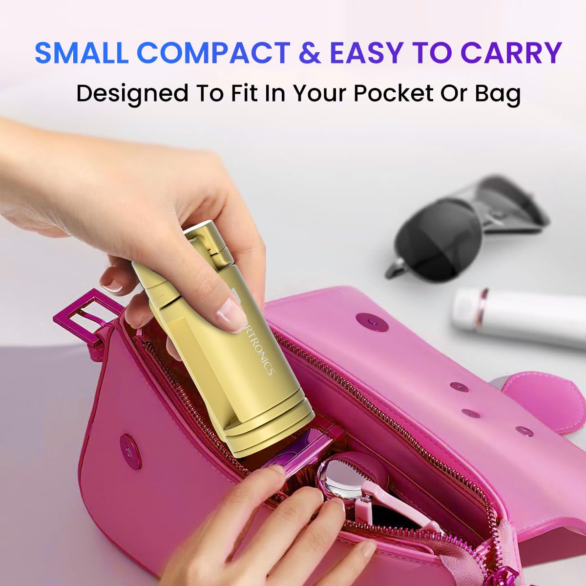 Portronics Mobot Clip Mobile Holder with 360° Adjustable Angles, Light Weight, Pocket Friendly, Mobile Stand for Table/Video Recording/Vlogging, Compatible with 4 to 6.4 inch Smartphones (Black)