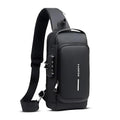 FLYNGO Sling Bag for Men Stylish Crossbody Backpack for Men & Women, Anti-Theft Chest Bag with USB Charging Port, Messenger Bags, Casual Shoulder Bag