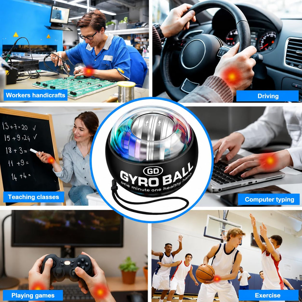 Gadget Deals- gyro Ball | gyro Ball Wrist Exerciser | Wrist Exercise Equipment | gyroball Wrist Trainer | Wrist Strengtheners