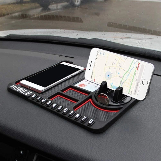 Anti-Slip Car Dashboard Phone Holder with Parking Card