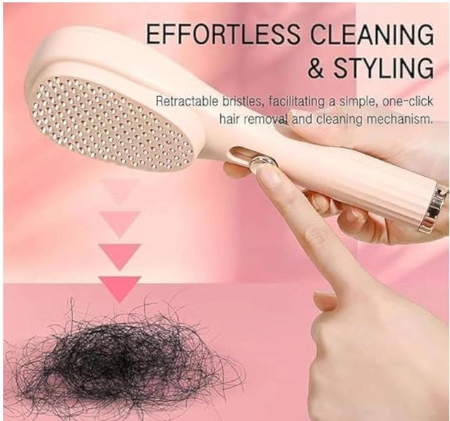 Self-Cleaning Hairbrush - 2-in-1 Detangle & Clean Comb